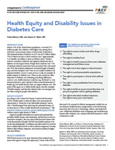 Health Equity and Disability Issues in Diabetes Care