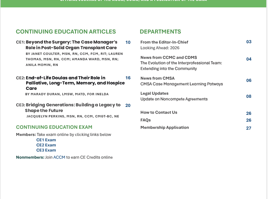 CareManagement February March 2026