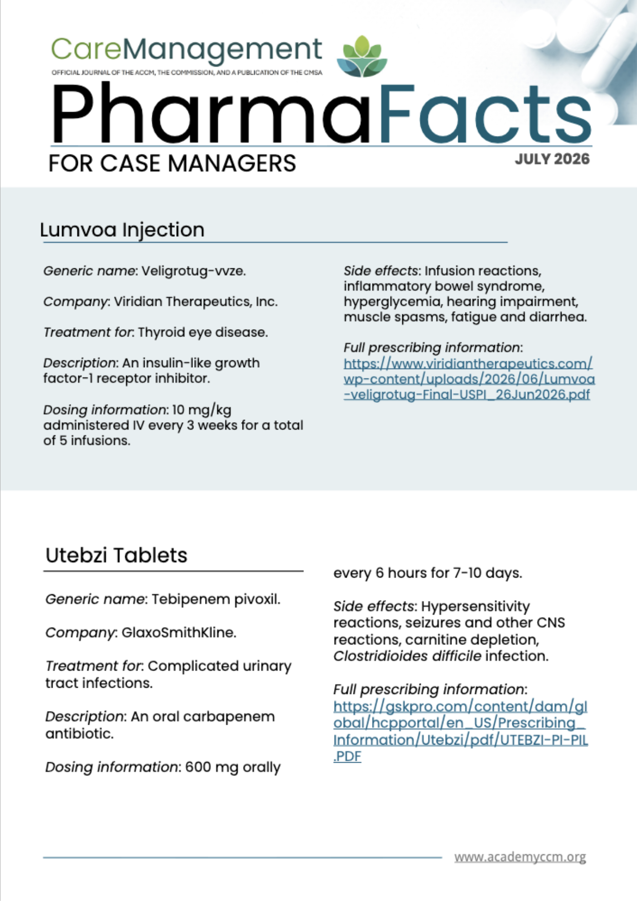 Pharmaceutical information for case managers
